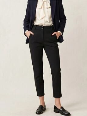 NWT Gaala Paris Andre Pants Black Cigarette Slim Ankle Trousers FR 42 US 10